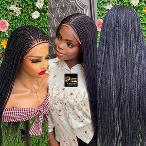 MICRO BOX BRAIDS BRAIDED WIG ON 7*7 LACE CLOSURE 35"